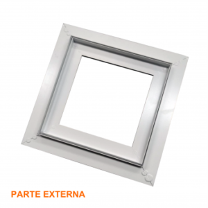 Alçapão duplo invisivel aluminio 20x20 branco